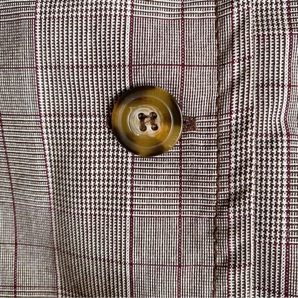🍂 GINA BENOTTI BROWN GREY PLAID BLAZER JACKET! - Picture 9 of 13